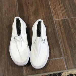 White slip on vans